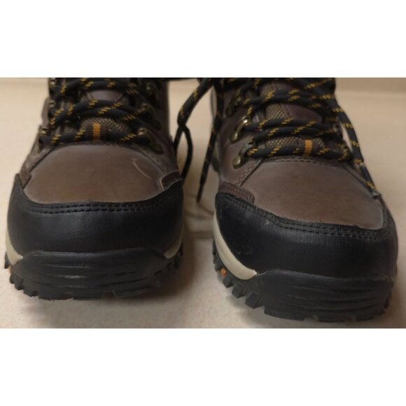 Skechers Skech-Tex Waterproof Brown Leather Lace Up Ankle Work Boots Mens Size 6 - Picture 2 of 16